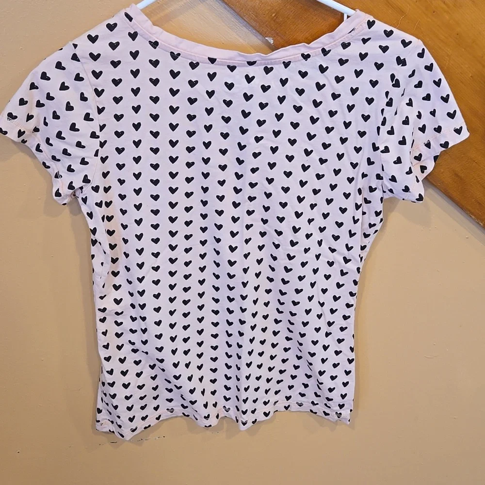 Joe Boxer Pink Heart Print Women's Top